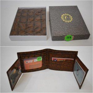 Italian Leather Crocodile Pressed Men Wallet 117